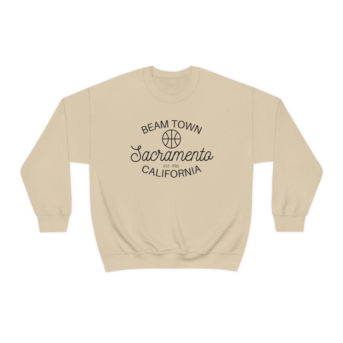 Retro Beam Town Sacramento Basketball Sweatshirt, Sac Town Basketball Sweater, Sac Team Fan Shirt, Light the Beam, Retro Style Beam Team, Beige