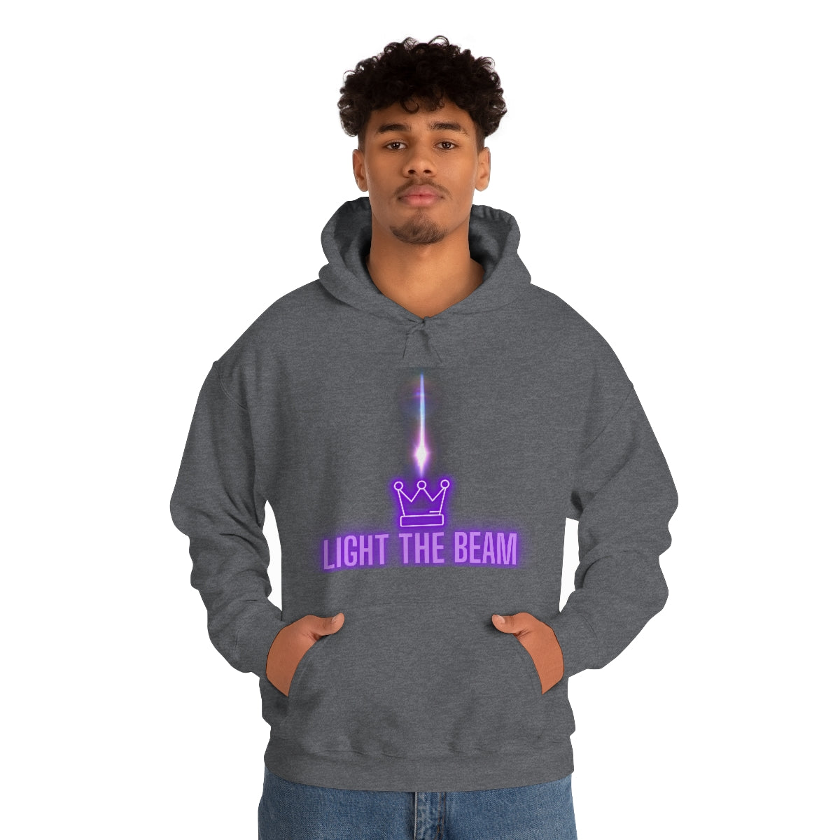 Light the Beam, Sacramento Basketball, Unisex Hoodie Sweatshirt, Kings Basketball, Sacramento Fan Gift, Kings Fan Gifts, Dark Grey