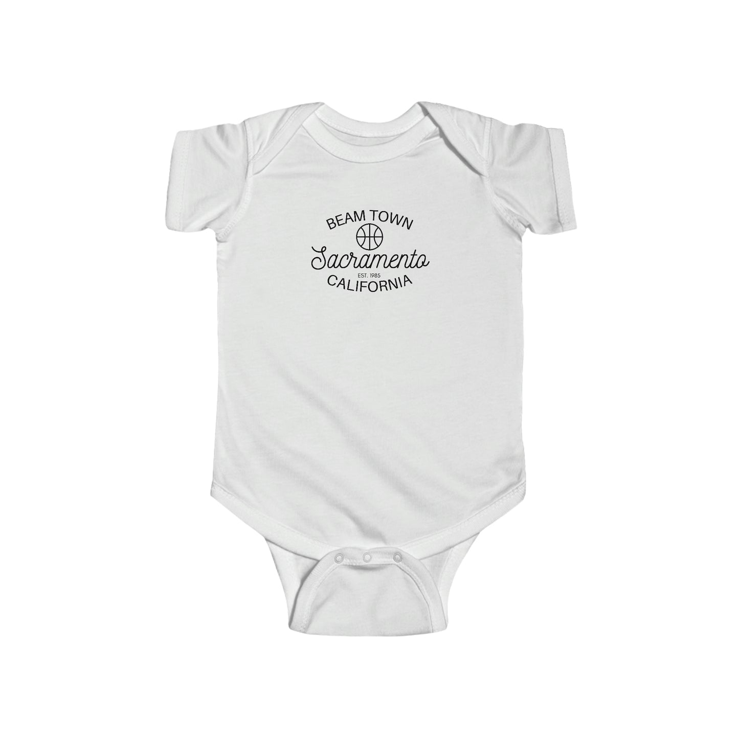 Retro Beam Town Infant Bodysuit, Sacramento Basketball, Sac Town Fan Baby Gift, Sac Town Gift for Baby, Light the Beam, BeamTown, Beam Team