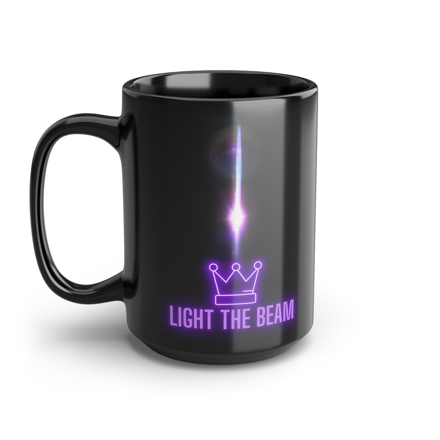Light the Beam Sac Basketball Black Mug 15oz, Sacramento Basketball Fan, Gift for Sac Town Fan, Sacramento Gift for Dad and Mom