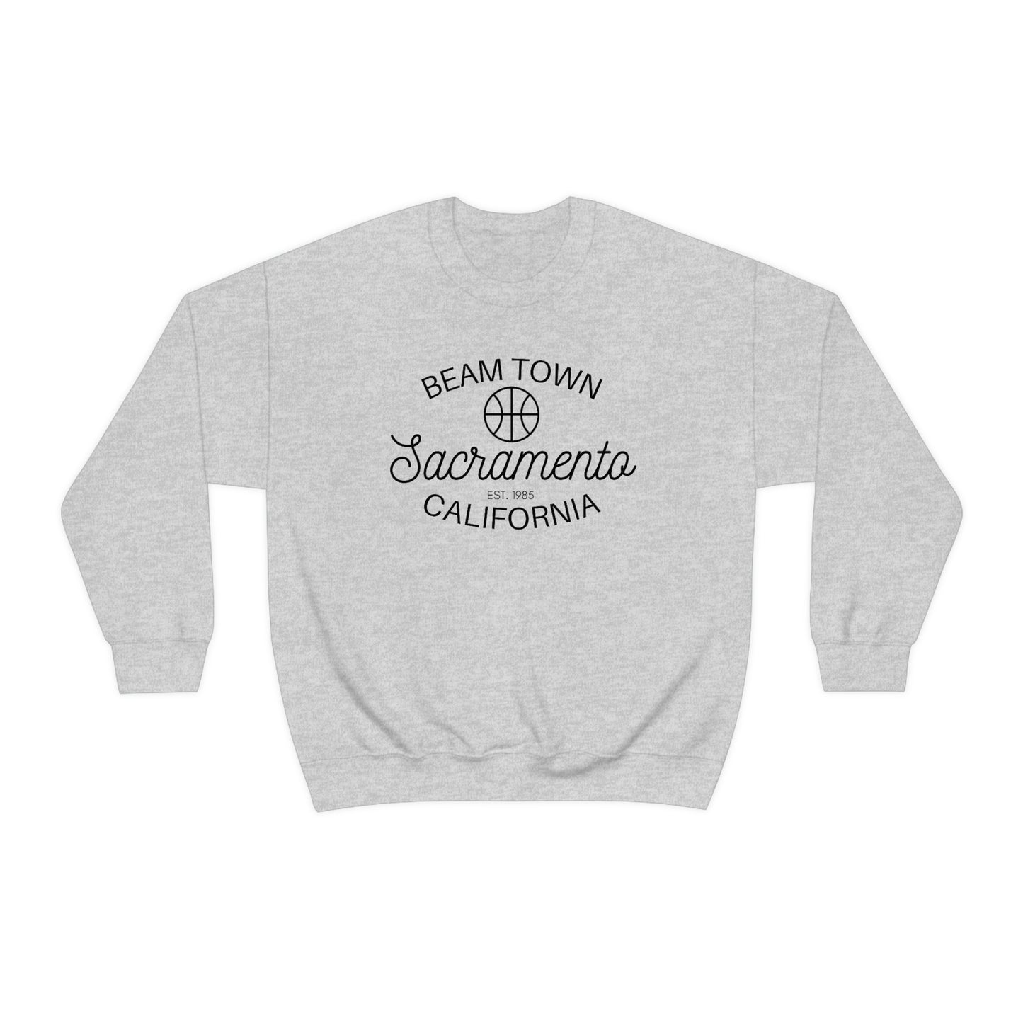 Retro Beam Town Sacramento Basketball Sweatshirt, Sac Town Basketball Sweater, Sac Team Fan Shirt, Light the Beam, Retro Style Beam Team, Grey
