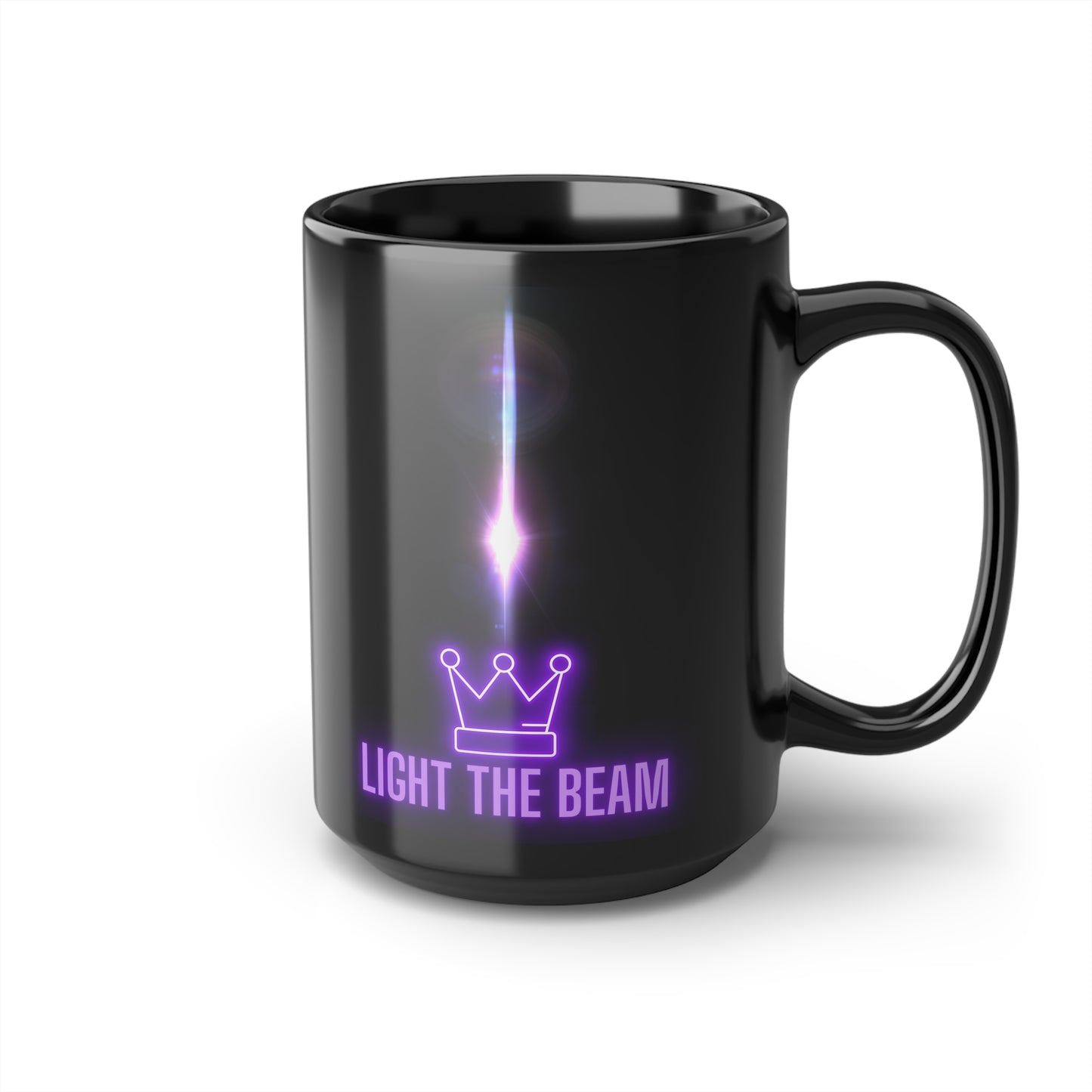 Light the Beam Sac Basketball Black Mug 15oz, Sacramento Basketball Fan, Gift for Sac Town Fan, Sacramento Gift for Dad and Mom
