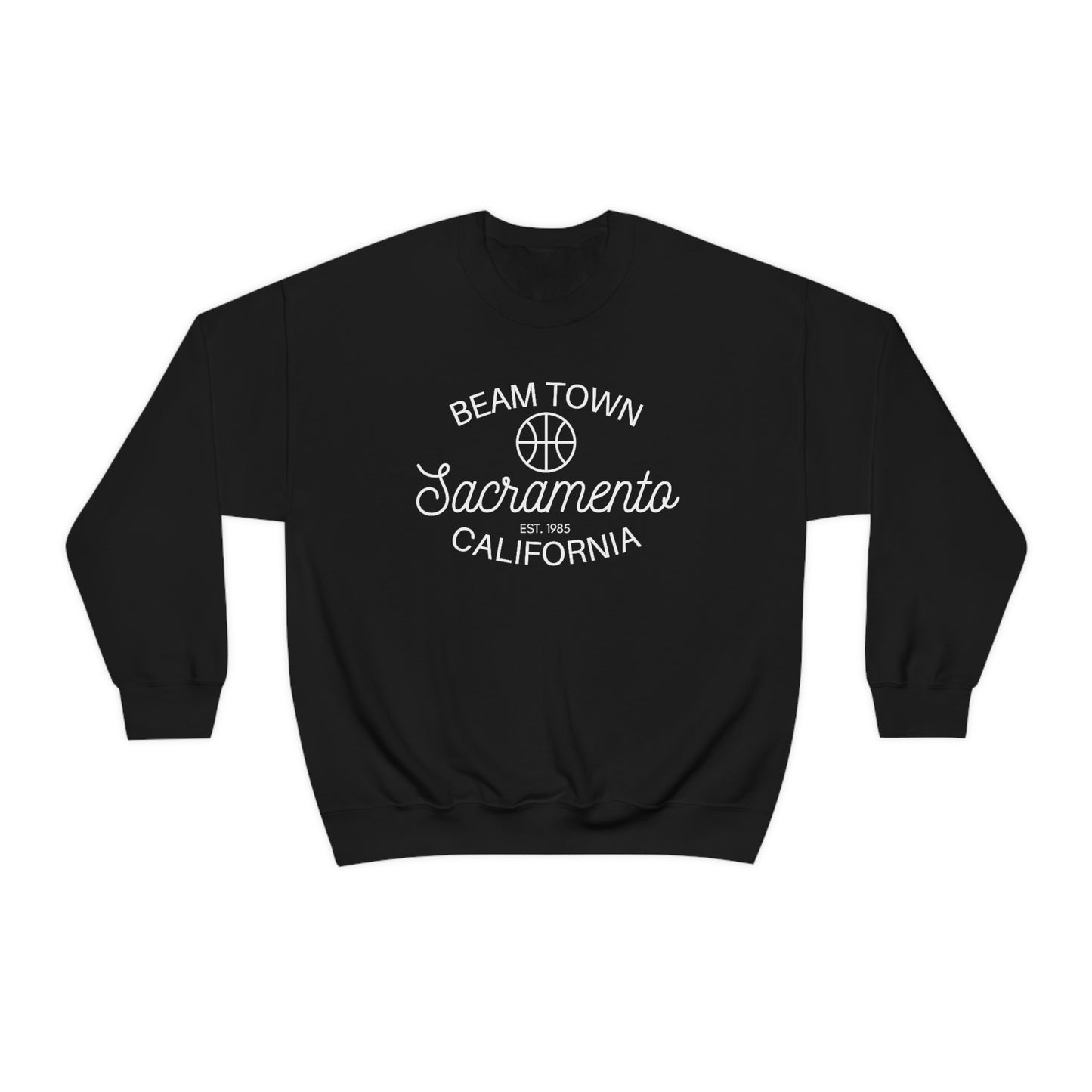 Retro Beam Town Sacramento Basketball Sweatshirt, Sac Town Basketball Sweater, Sac Team Fan Shirt, Light the Beam, Retro Style Beam Team, Black