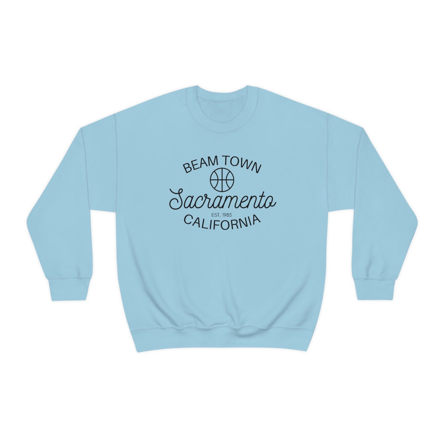 Retro Beam Town Sacramento Basketball Sweatshirt, Sac Town Basketball Sweater, Sac Team Fan Shirt, Light the Beam, Retro Style Beam Team, Light Blue