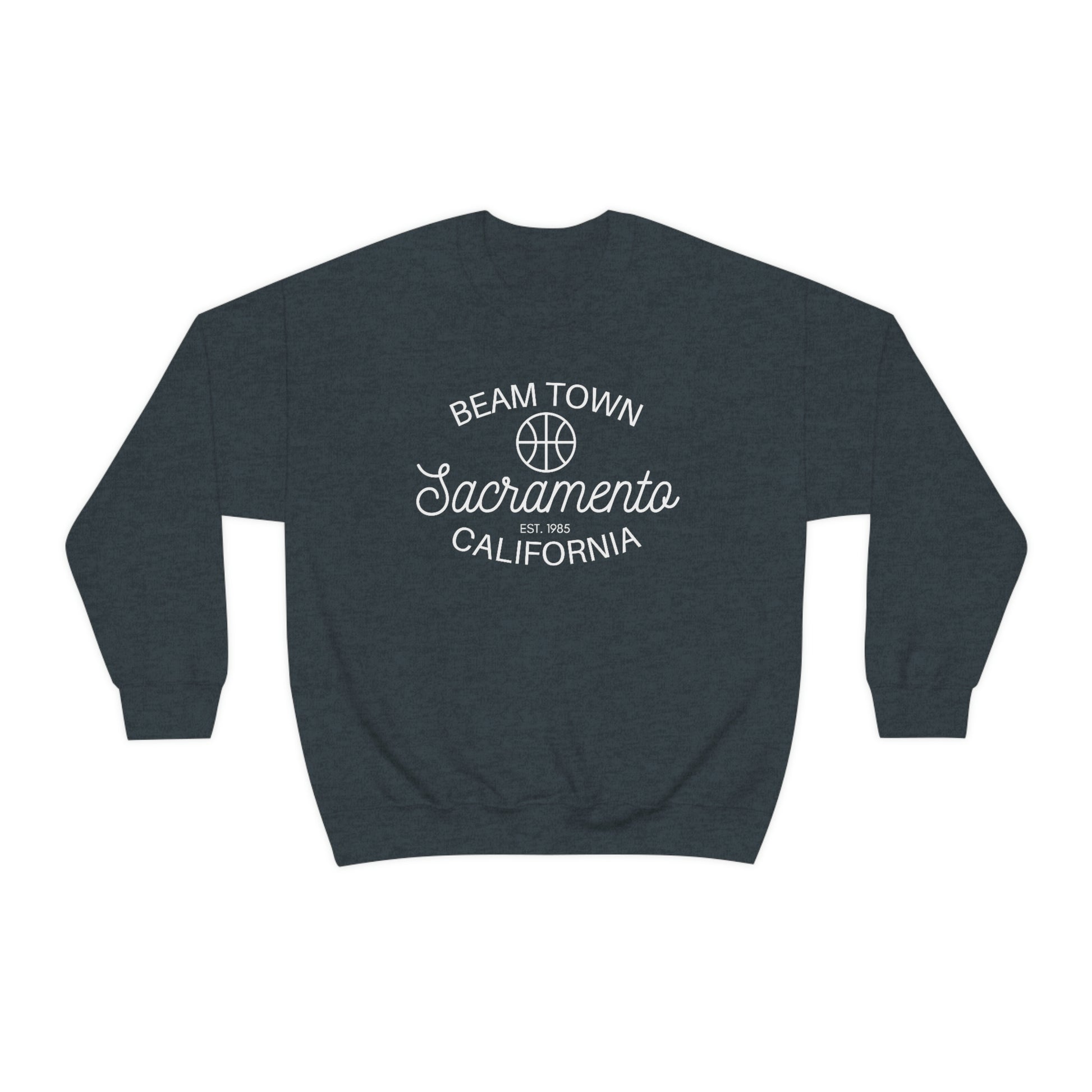 Retro Beam Town Sacramento Basketball Sweatshirt, Sac Town Basketball Sweater, Sac Team Fan Shirt, Light the Beam, Retro Style Beam Team, Dark Grey