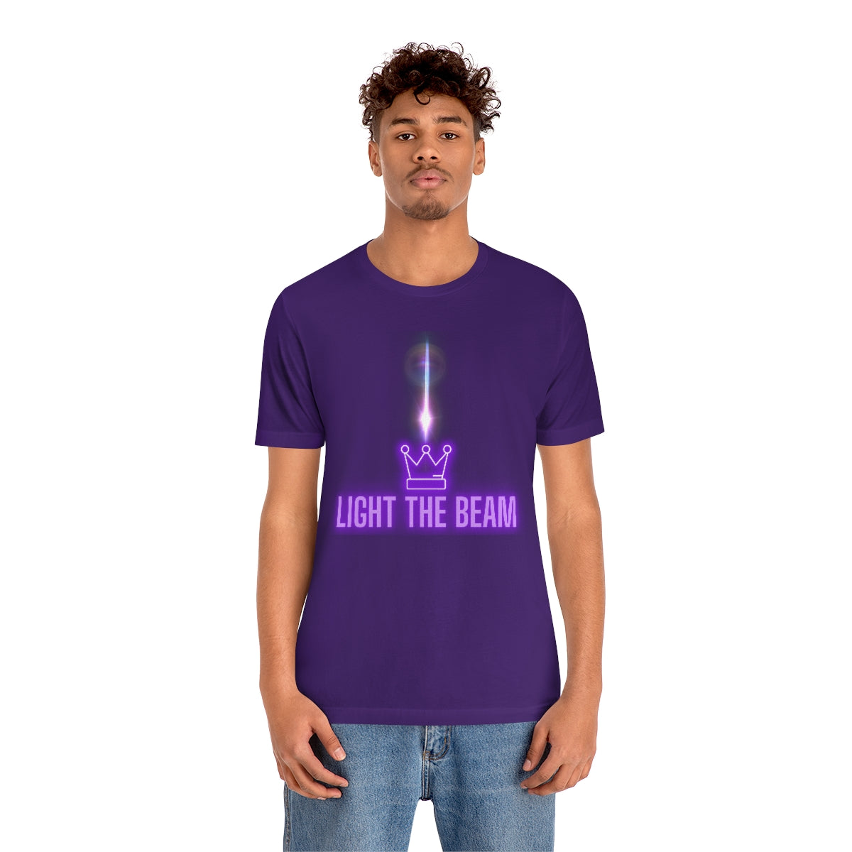 Light The Beam – Men’s T-Shirt, White